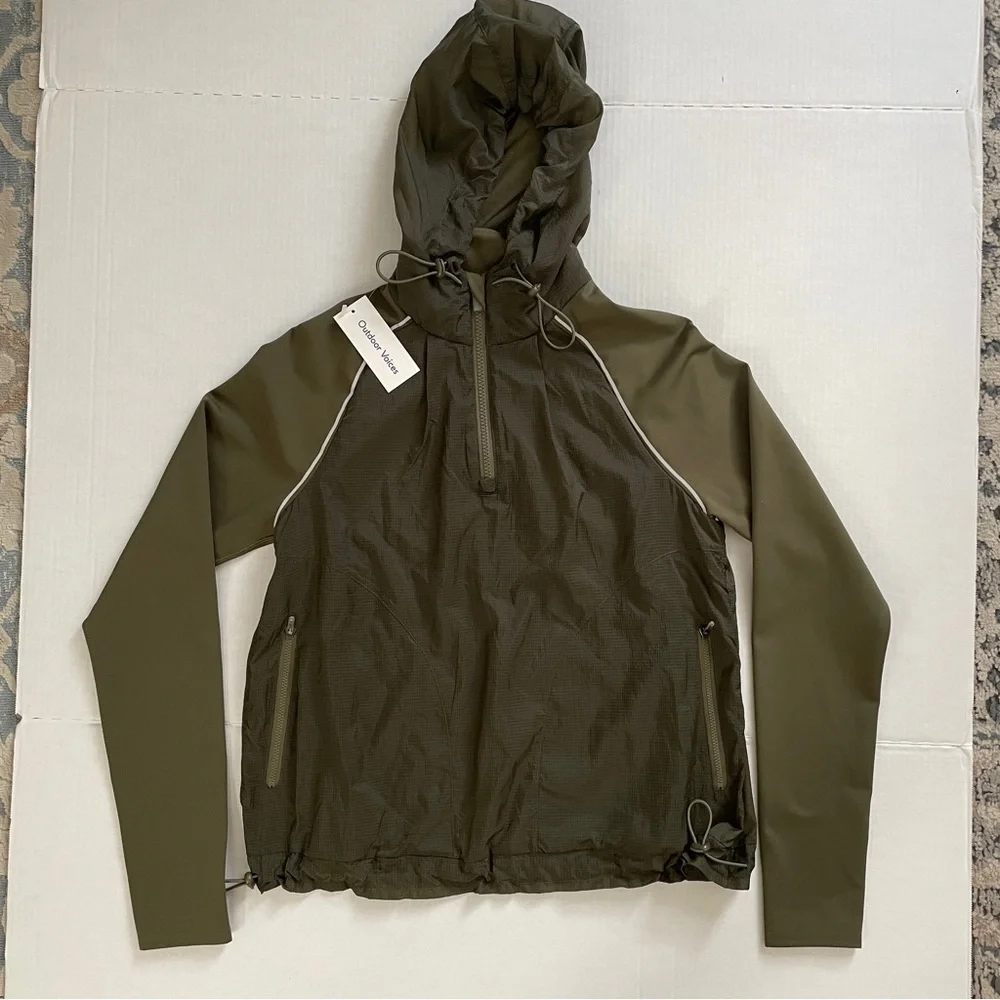 NWT Womens Medium Olive Branch Outdoor Voices Frost/Knit Hoddie. - Picture 9 of 13